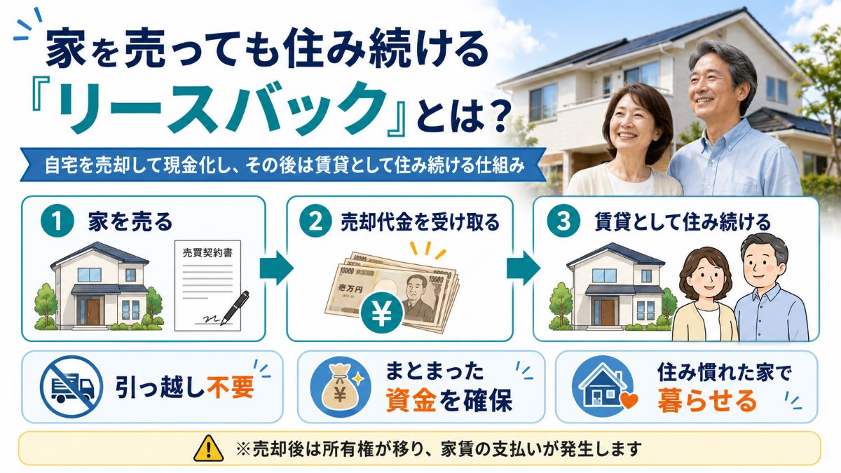 家を売っても住み続ける「リースバック」とは?