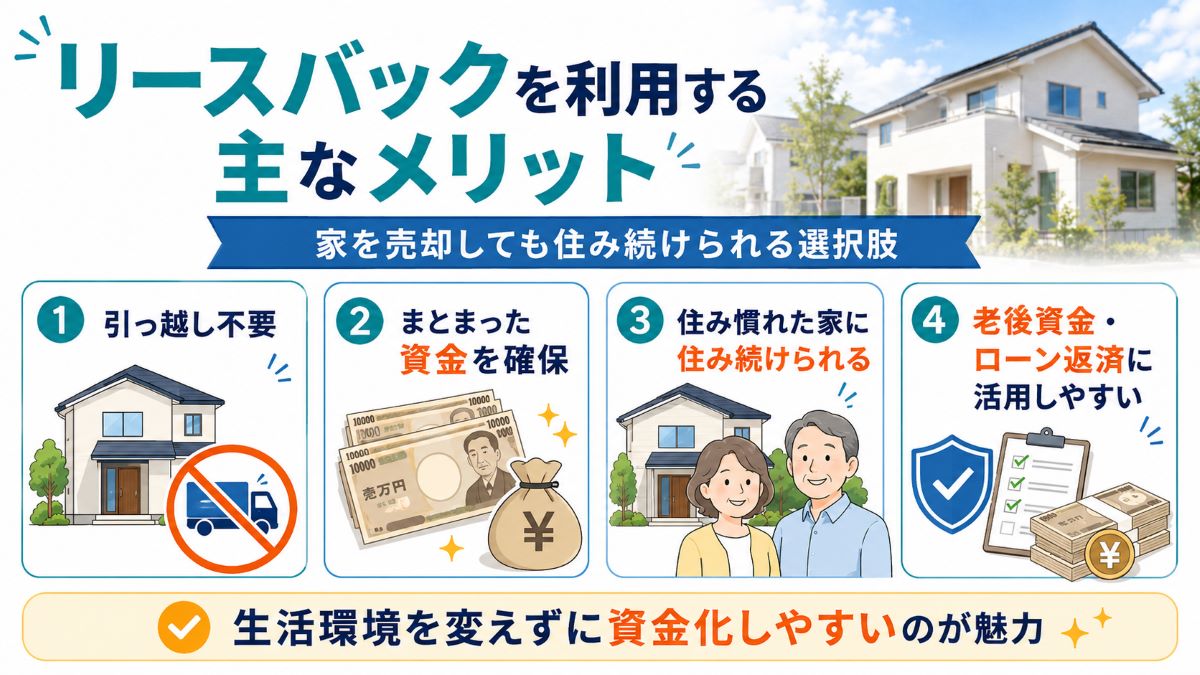リースバックを利用する主なメリット