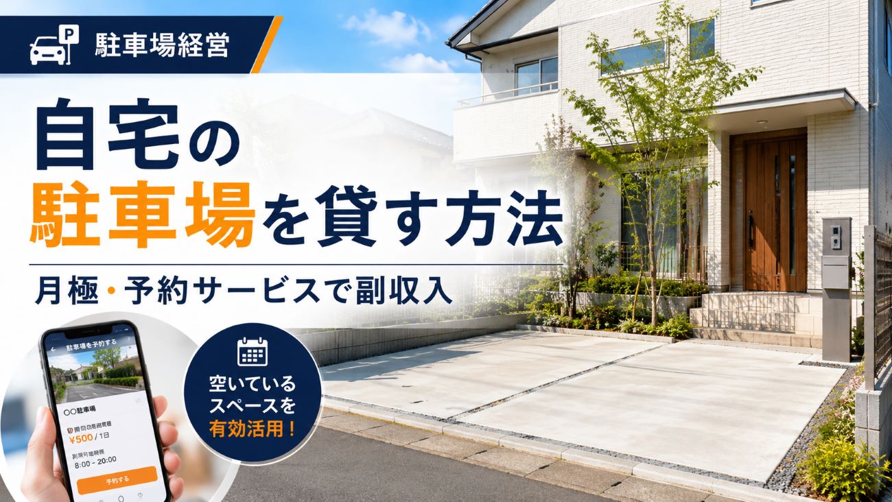 自宅の駐車場を貸す