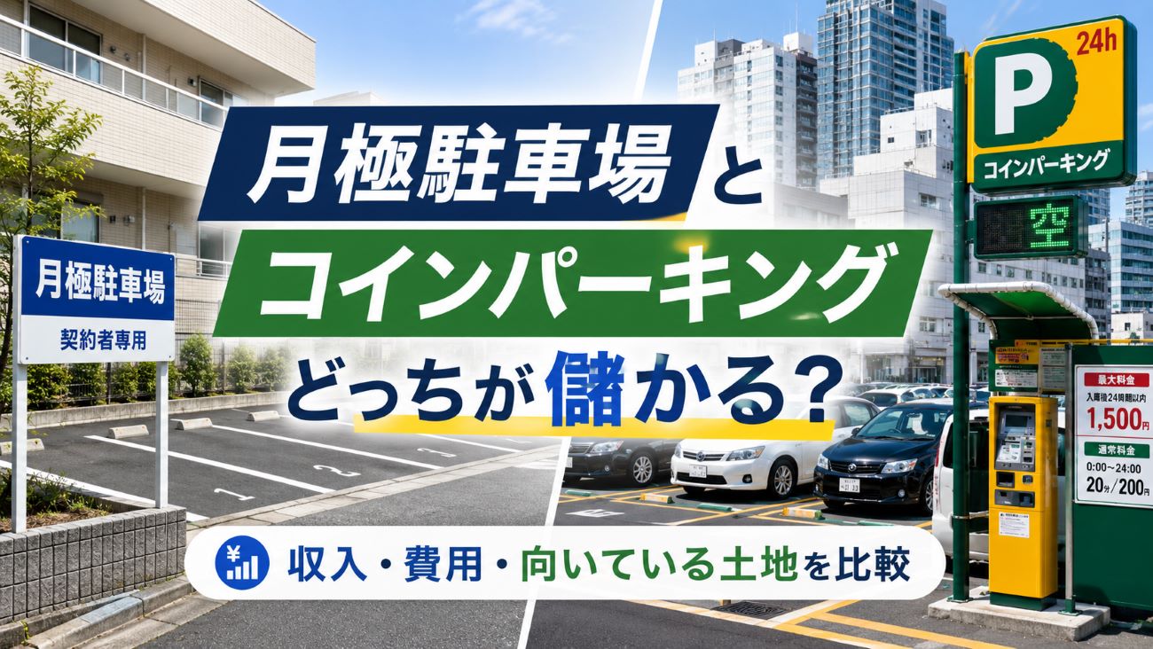 月極駐車場とコインパーキングはどちらが儲かるの