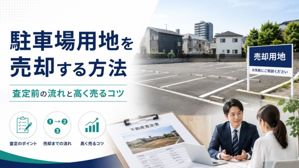 駐車場用地を売却する方法｜査定前に知っておきたい流れと高く売るコツ