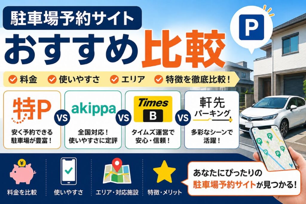 駐車場予約サイトおすすめ比較