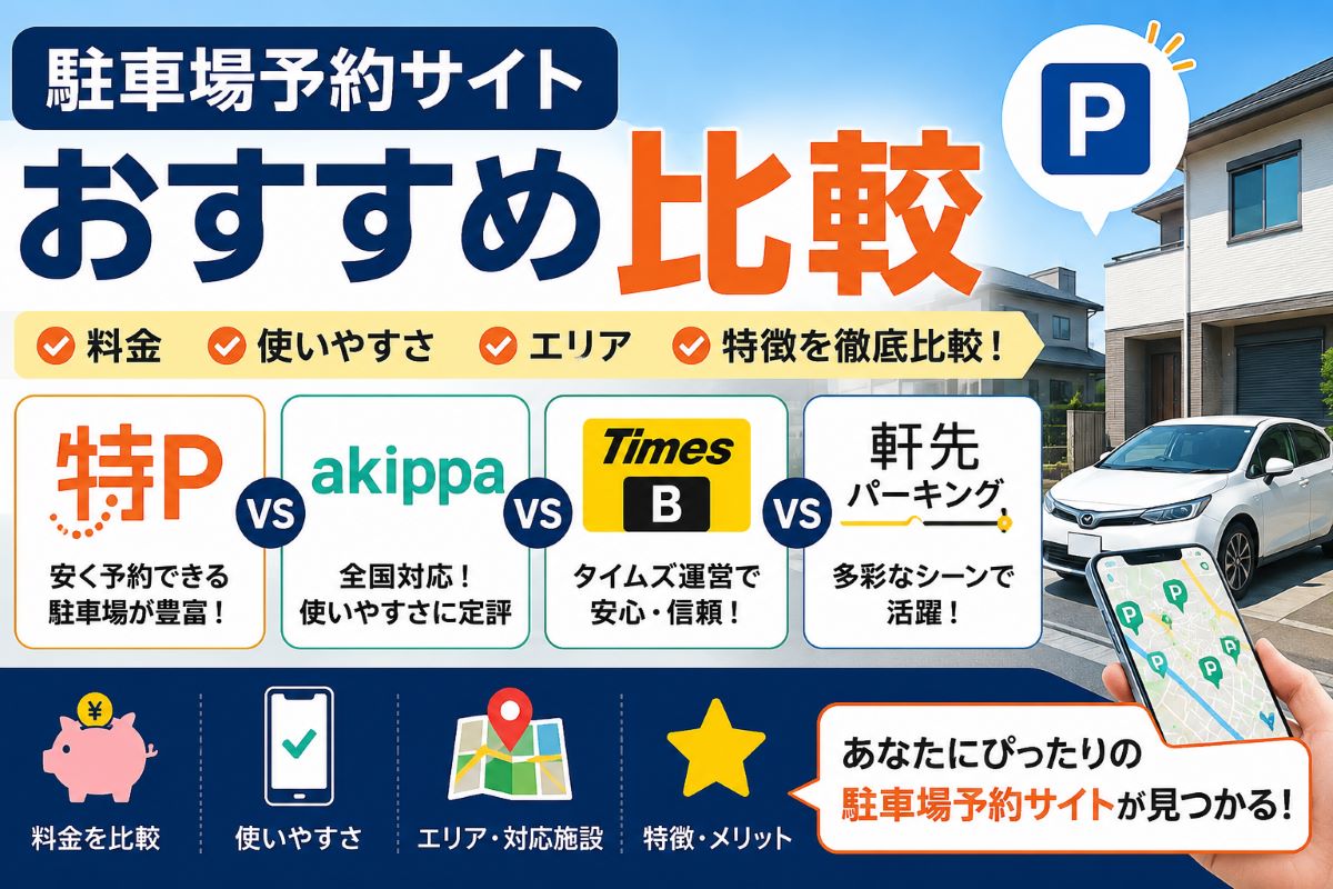 駐車場予約サイトおすすめ比較